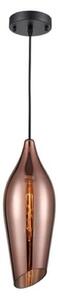 Franklite PCH194 Taper Ceiling Pendant Light In Copper Glass - Dia: 145mm