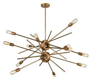 F2399-12 12 Light Ceiling Light In Antique Gold