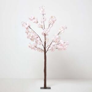 Light Pink Lifelike Artificial Oriental Blossom Tree, 4.5ft Tall