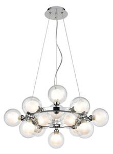 FL2400-15 15 Light Ceiling Pendant In Chrome With Clear Glass