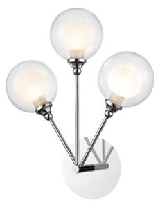 F2401-3 3 Light Wall Light In Chrome With Clear Glass
