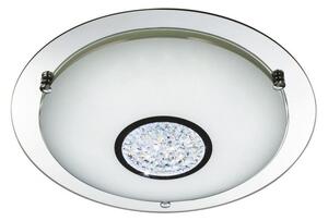 Searchlight 3883-31 Bathroom Flush Ceiling Light In Chrome - Dia: 320mm
