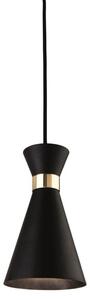 Firstlight 7680BK Ohio 1 Light Ceiling Pendant In Black With Brass