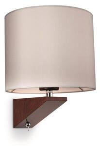 Firstlight 7655WA Alpine 1 Light Wall Light In Walnut With Cream Shade