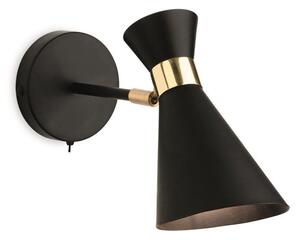 Firstlight 7679BK Ohio 1 Light Wall Light In Black With Brass