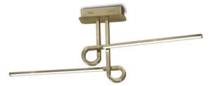 M6127 Cinto 2 Light LED Semi Flush Ceiling Light In Antique Brass