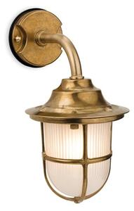 Firstlight 7660BR Nautic 1 Light Outdoor Wall Light In Brass With Frosted Glass
