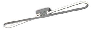 M5981 Bucle LED Linear Semi Flush Ceiling Light In Silver
