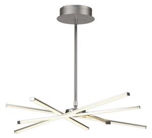 M5915 Star LED Medium Ceiling Pendant Light In Silver And Chrome - Dia: 710mm