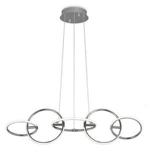 M5752 Aros 5 Light LED Linear Ceiling Pendant Light In Chrome/White