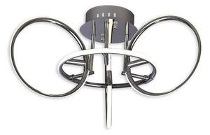 M5756 Aros 4 Light LED Semi Flush Ceiling Light In Chrome/White