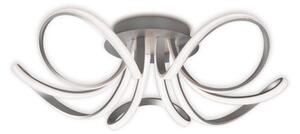 M5916 Knot 5 Light LED Semi Flush Ceiling Light In Silver And Chrome