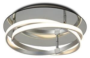 M5727 Infinity Dimmable LED Flush Ceiling Light In Silver And White