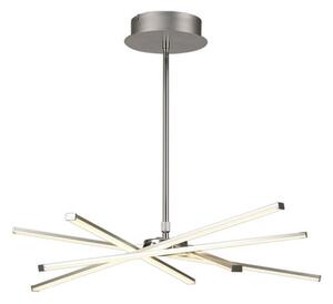 M5913 Star Dimmable LED Medium Ceiling Pendant Light In Silver And Chrome - Dia: 710mm