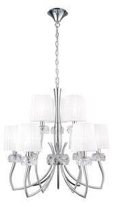 Mantra M4630 Loewe 9 Light Ceiling Pendant Light With Shades In Chrome