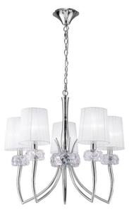 Mantra M4631 Loewe 5 Light Ceiling Pendant Light With Shades In Chrome
