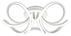 M6037 Knot 5 Light LED Semi Flush Dimmable Ceiling Light In White And Frosted White