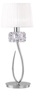 Mantra M4636 Loewe 1 Light Large Table Lamp With Shade In Chrome - H: 650mm
