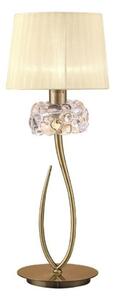 Mantra M4636AB Loewe 1 Light Large Table Lamp With Shade In Antique Brass - H: 650mm