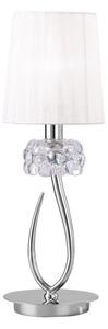 Mantra M4637 Loewe 1 Light Small Table Lamp With Shade In Chrome - H: 470mm