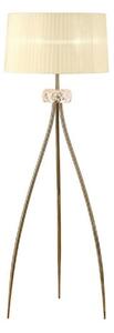 Mantra M4638AB Loewe 3 Light Floor Light With Shade In Antique Brass