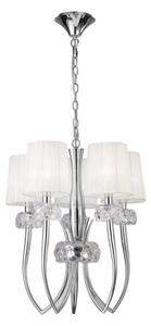 Mantra M4632 Loewe 5 Light Slim Pendant Light With Shades In Chrome