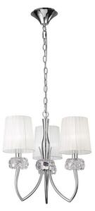 Mantra M4633 Loewe 3 Light Ceiling Pendant Light With Shades In Chrome