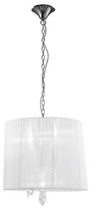 Mantra M3860 Tiffany 3+3 Light Single Pendant In Chrome With White Shade