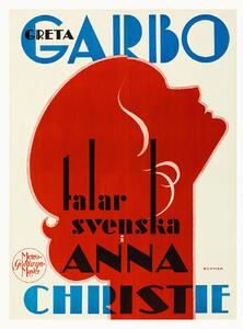 Fine Art Print Anna Christie, Ft. Greta Garbo (Retro Movie Cinema), (30 x 40 cm)