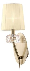 Mantra M4635AB/S Loewe 1 Light Switched Wall Light With Shades In Antique Brass
