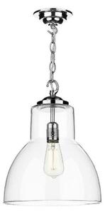 David Hunt Lighting UPT8150 Upton 1 Light Ceiling Pendant In Chrome With Clear Glass Shade