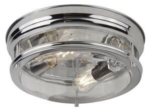 Searchlight 5182CC Edinburgh Flush Ceiling Light In Chrome And Clear Glass