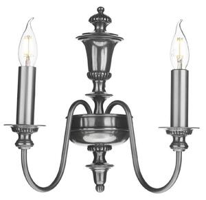 David Hunt Lighting DIC0967 Dickens 2 Light Wall Light In Pewter - Fitting Only