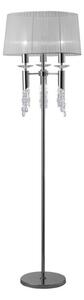 Mantra M3869 Tiffany 3+3 Light Floor Light In Chrome With White Shade
