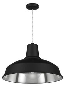 David Hunt Lighting REC0199 Reclamation 1 Light Ceiling Pendant Light In Black And Chrome