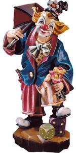 Clown the sweetheart wooden statue