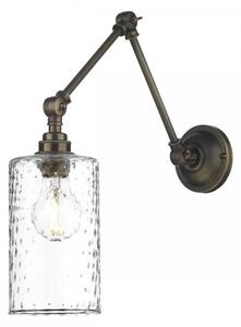 David Hunt Lighting HOX0775+GIL191 Hoxton 1 Light Ceiling Or Wall Light In Brass With Glass Shade