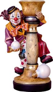 Clown with bow wooden statue