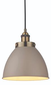Endon 76328 Franklin 1 Light Ceiling Pendant In Satin Taupe - Dia: 235mm