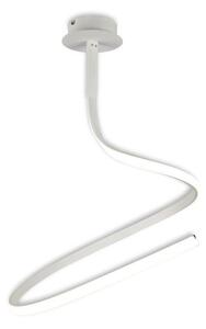 M6002 Nur LED Single Spiral Semi Flush Dimmable Ceiling Light In White