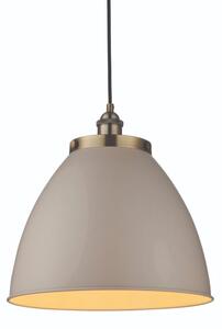 Endon 76327 Franklin 1 Light Ceiling Pendant In Satin Taupe - Dia: 335mm