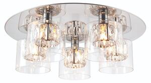Endon 76517 Verina 5 Light Flush Ceiling Light In Chrome Plate