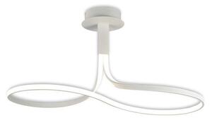 M6000 Nur LED Loop Short Semi Flush Dimmable Ceiling Light In White