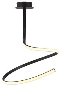 M5829 Nur LED Single Spiral Semi Flush Dimmable Ceiling Light In Brown Oxide