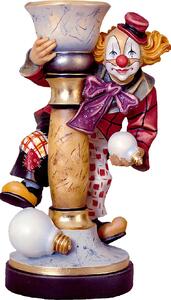 Clown with tie wooden statue