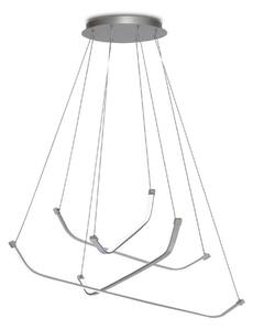Mantra M5730 Papua 4 Light Large LED Pendant Light In Silver And Chrome - Dia: 1040mm