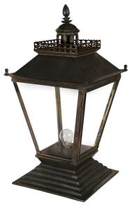 Chateau 501B Traditional Medium Solid Brass Gate Lantern - product_finish:Antique