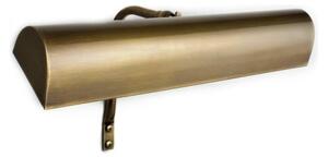 Oxford Solid Brass Trough Frame Mounted Picture Light Antique Brass - Size:25cm