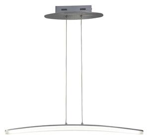 Mantra M4081 Hemispheric Small LED Linear Ceiling Pendant In Satin Aluminium - L: 710mm