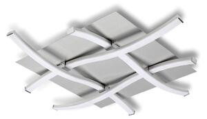 M4984 Nur LED Flush Ceiling Light In Silver And Chrome